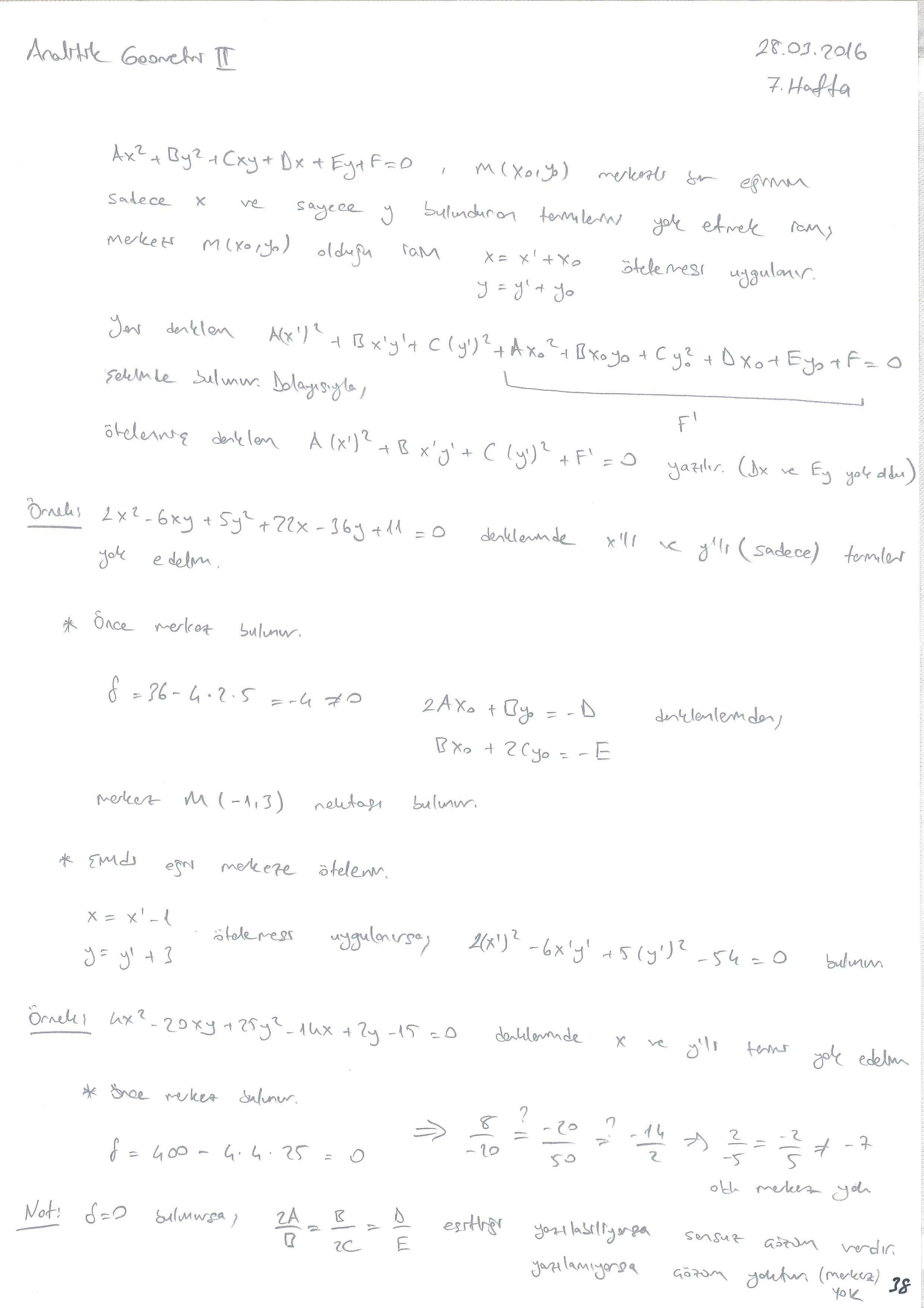 Analitik Geometri 2 - 038