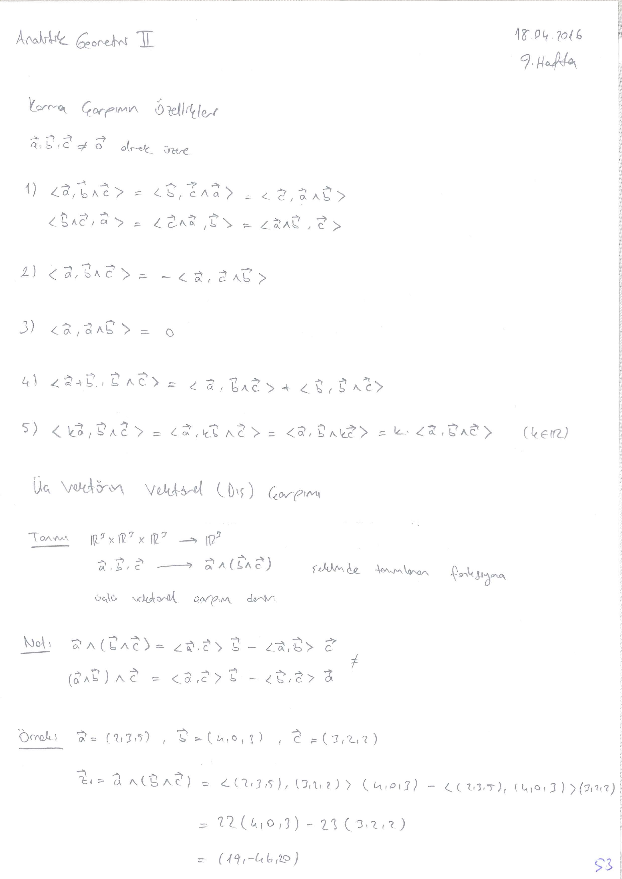 Analitik Geometri 2 - 053