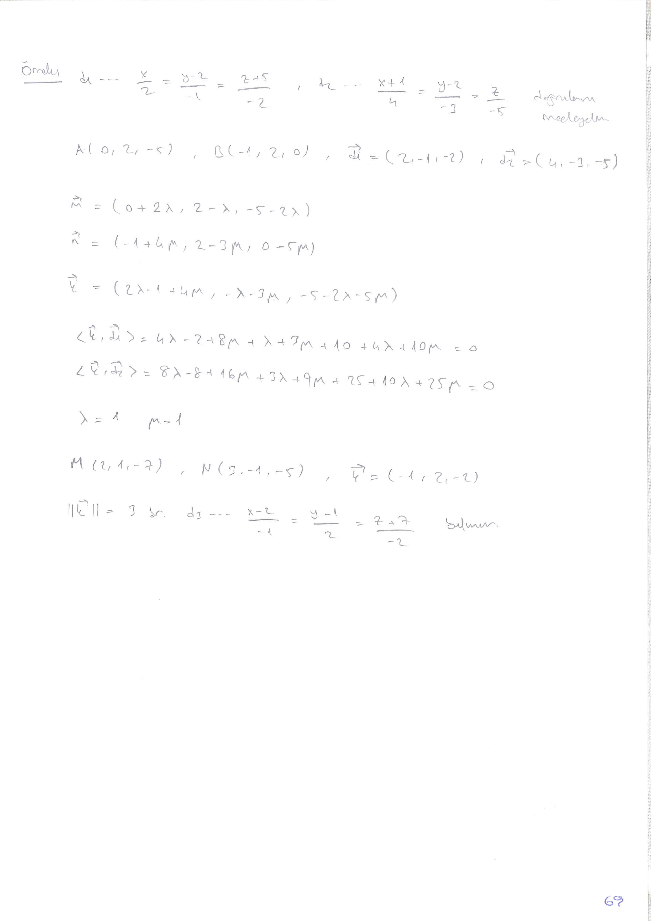 Analitik Geometri 2 - 069