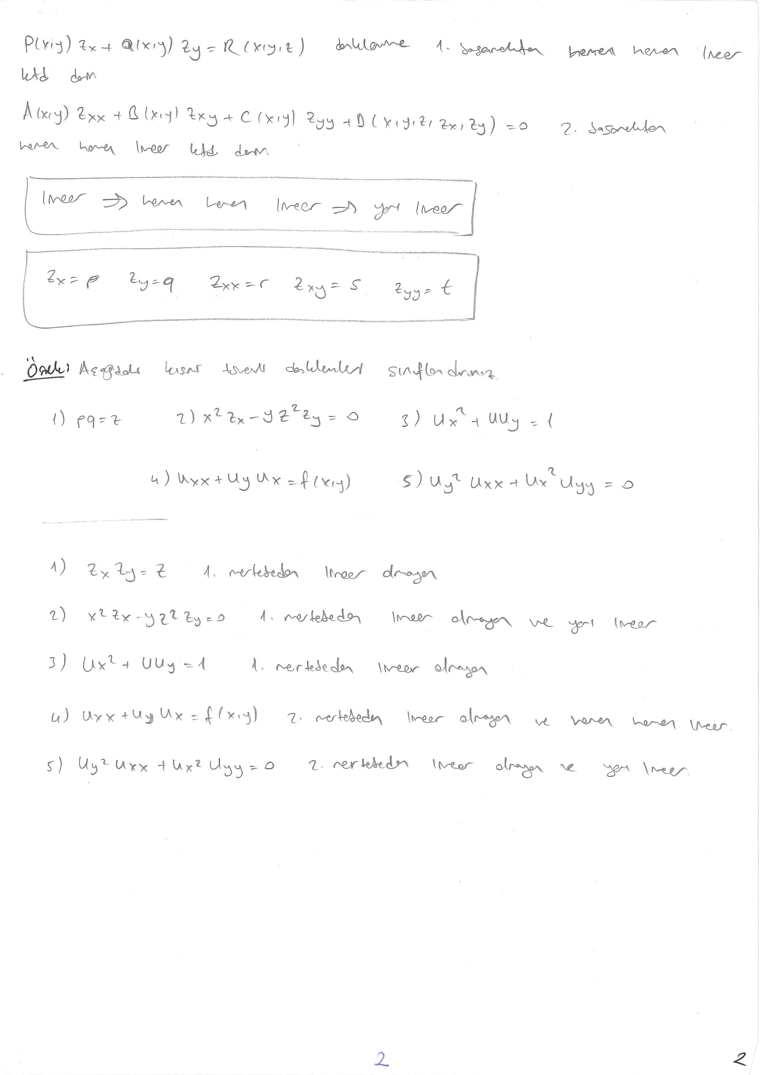 Kısmi Türevli Diferansiyel Denklemler - 002