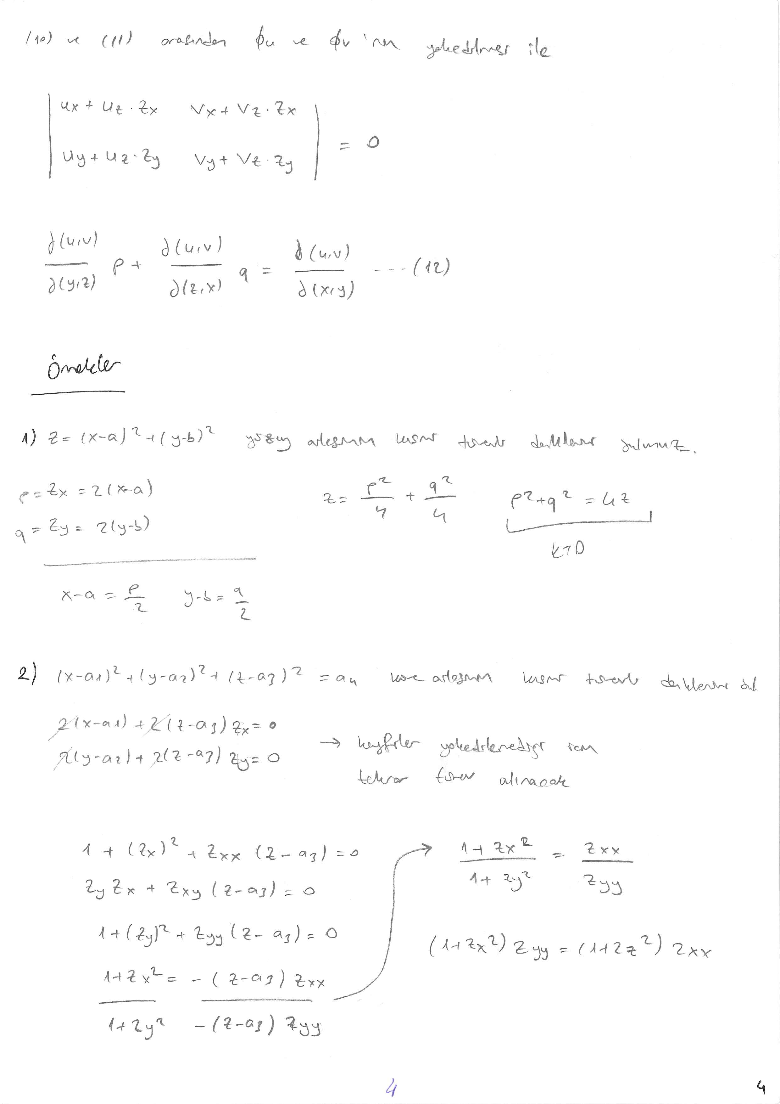 Kısmi Türevli Diferansiyel Denklemler - 004