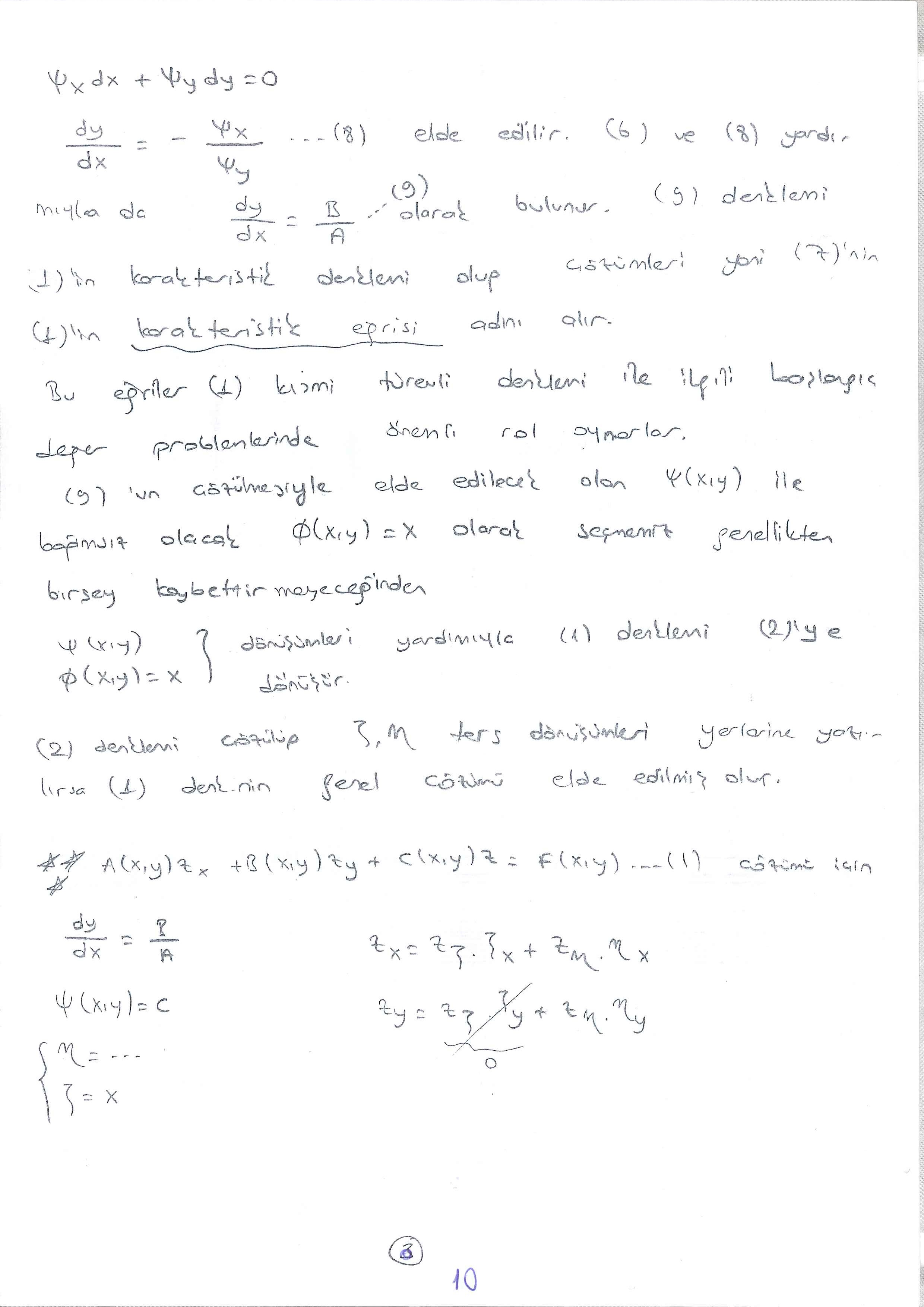 Kısmi Türevli Diferansiyel Denklemler - 010