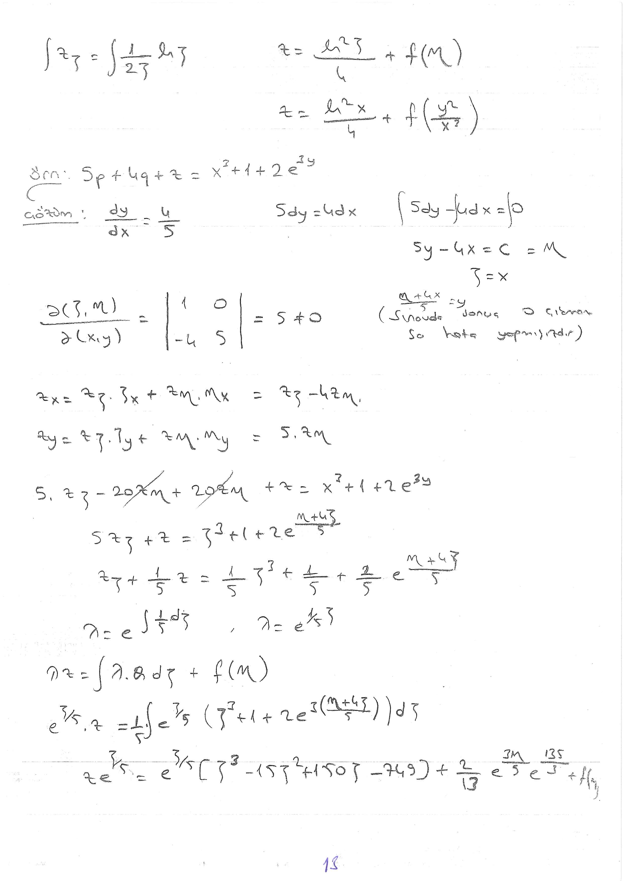 Kısmi Türevli Diferansiyel Denklemler - 013