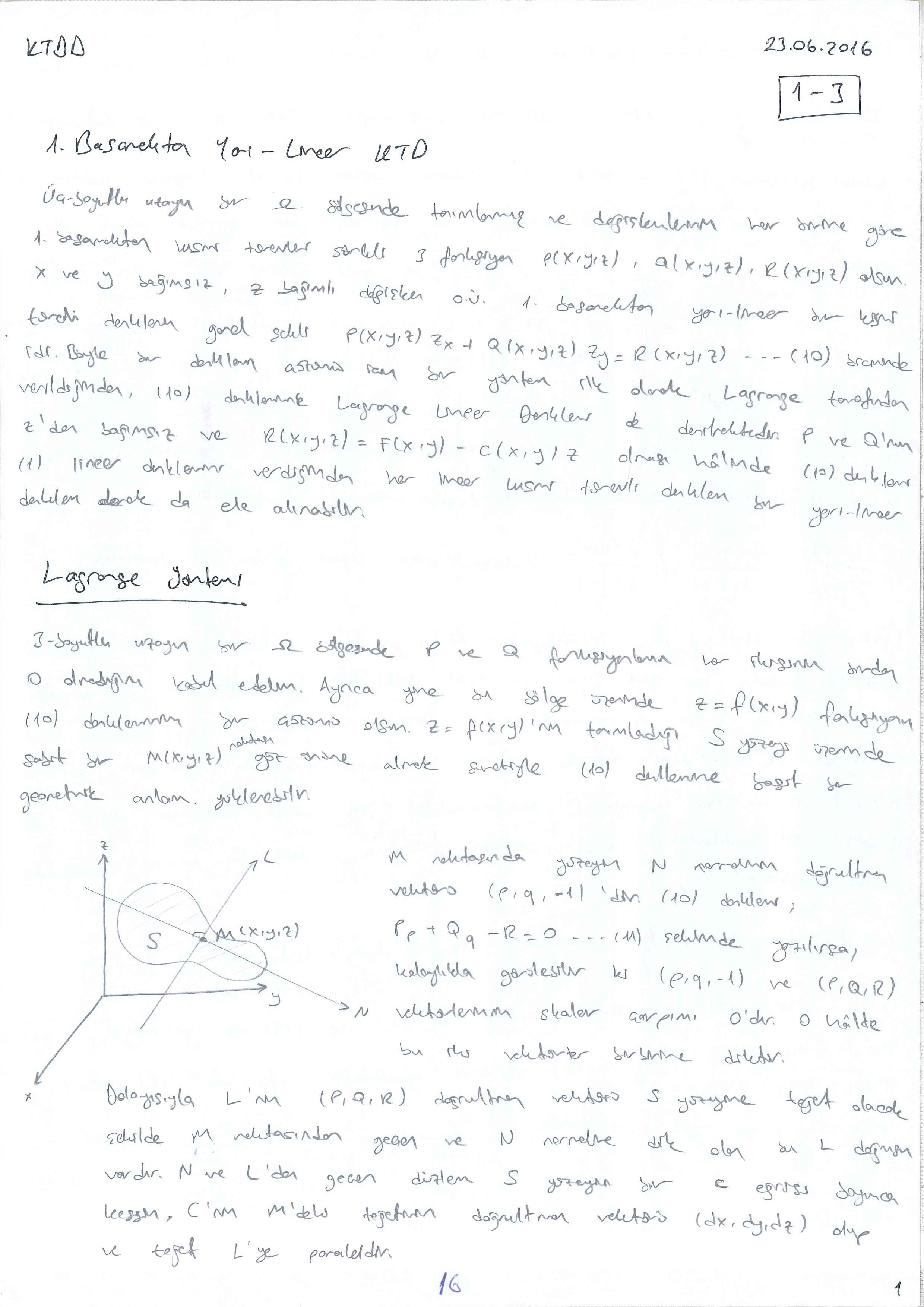 Kısmi Türevli Diferansiyel Denklemler - 016