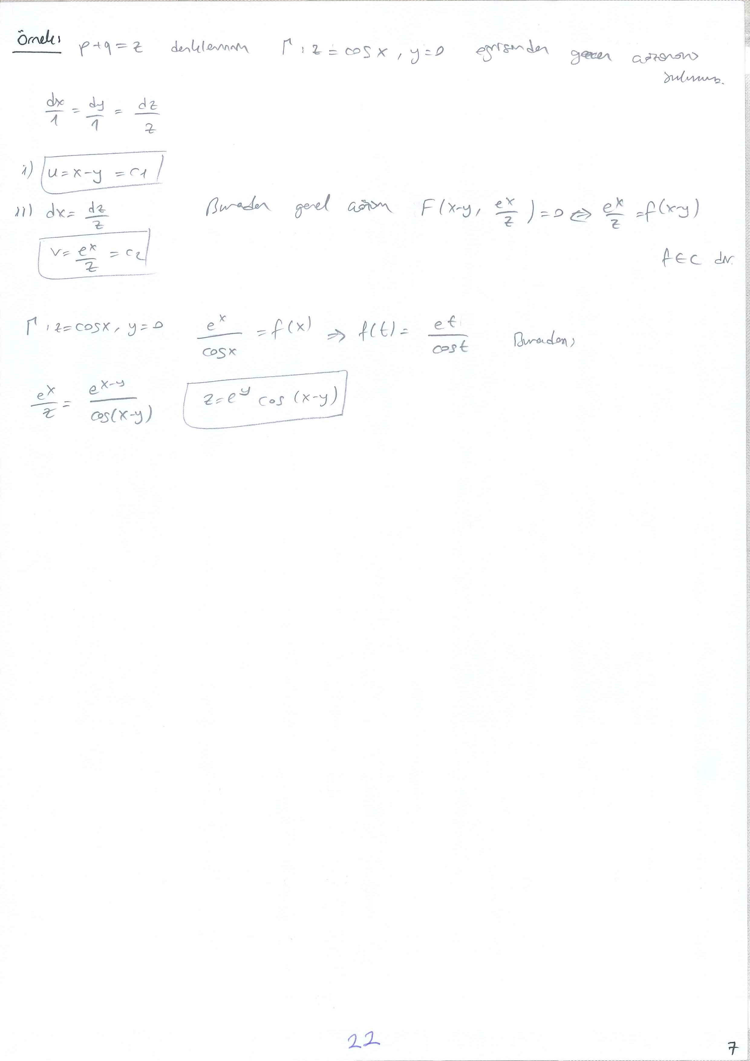 Kısmi Türevli Diferansiyel Denklemler - 022