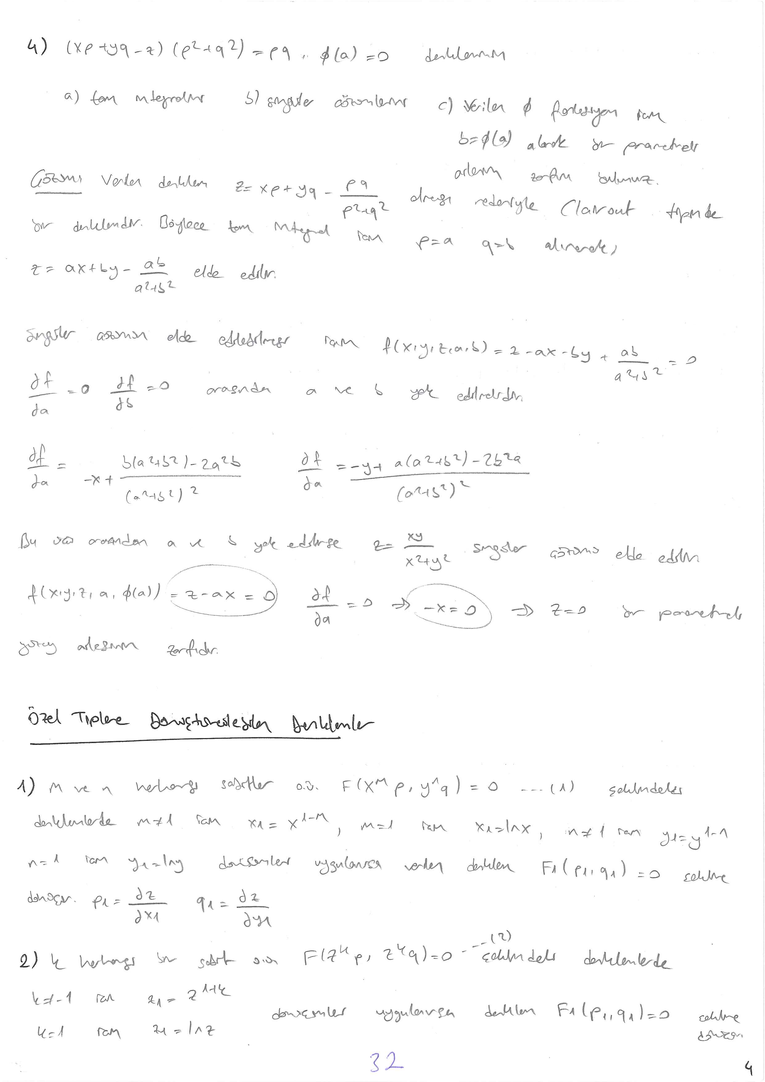 Kısmi Türevli Diferansiyel Denklemler - 032