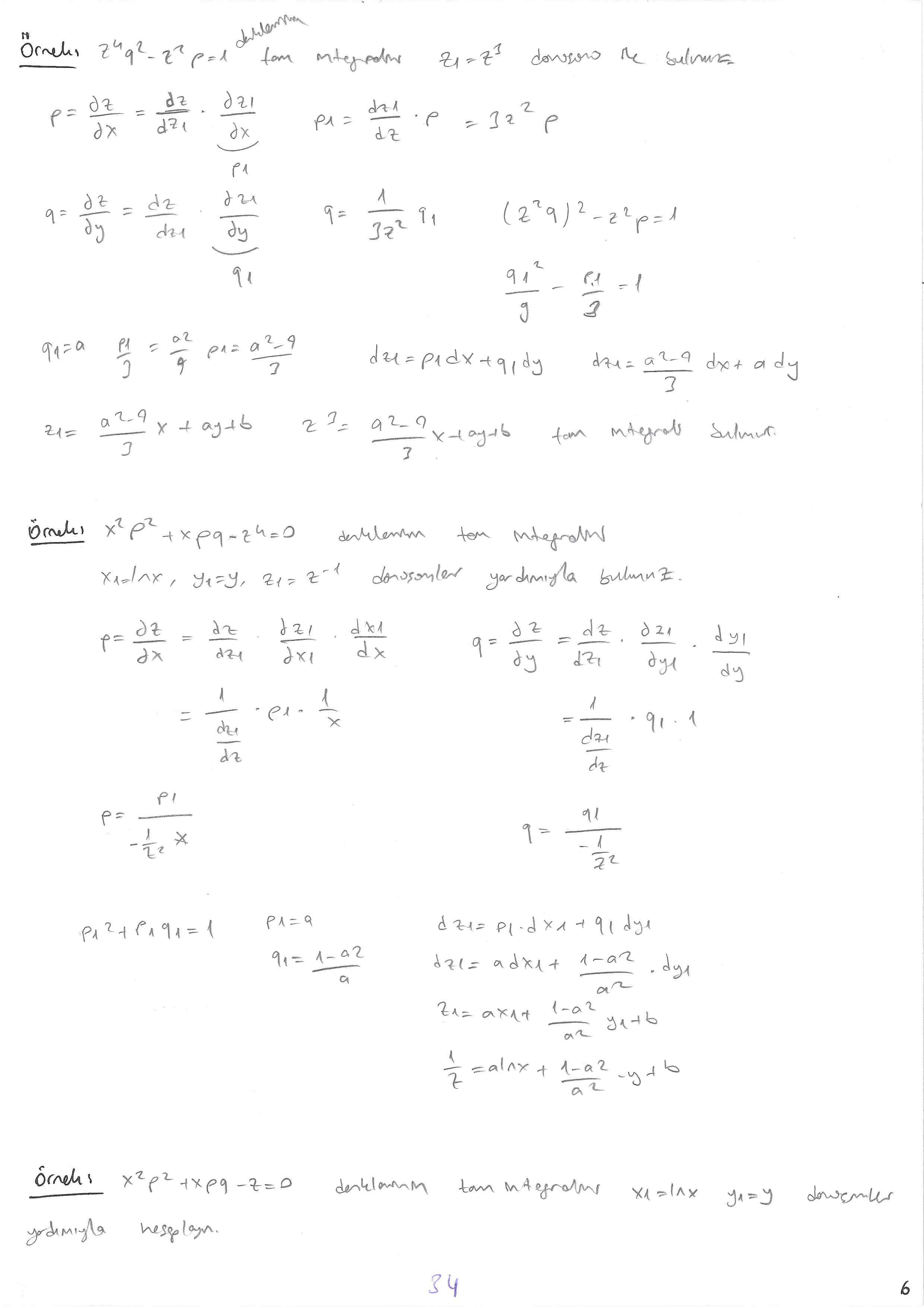 Kısmi Türevli Diferansiyel Denklemler - 034