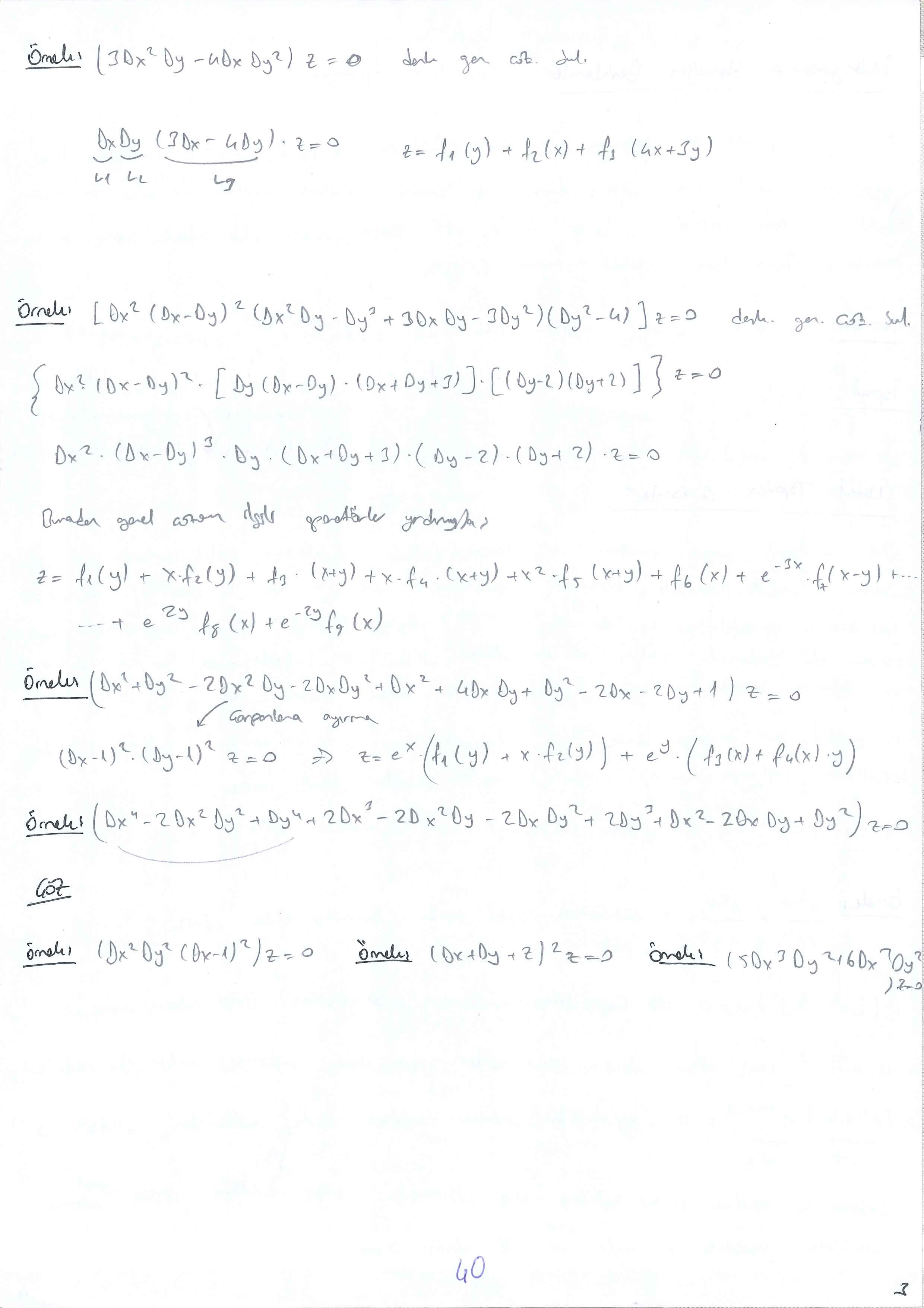 Kısmi Türevli Diferansiyel Denklemler - 040