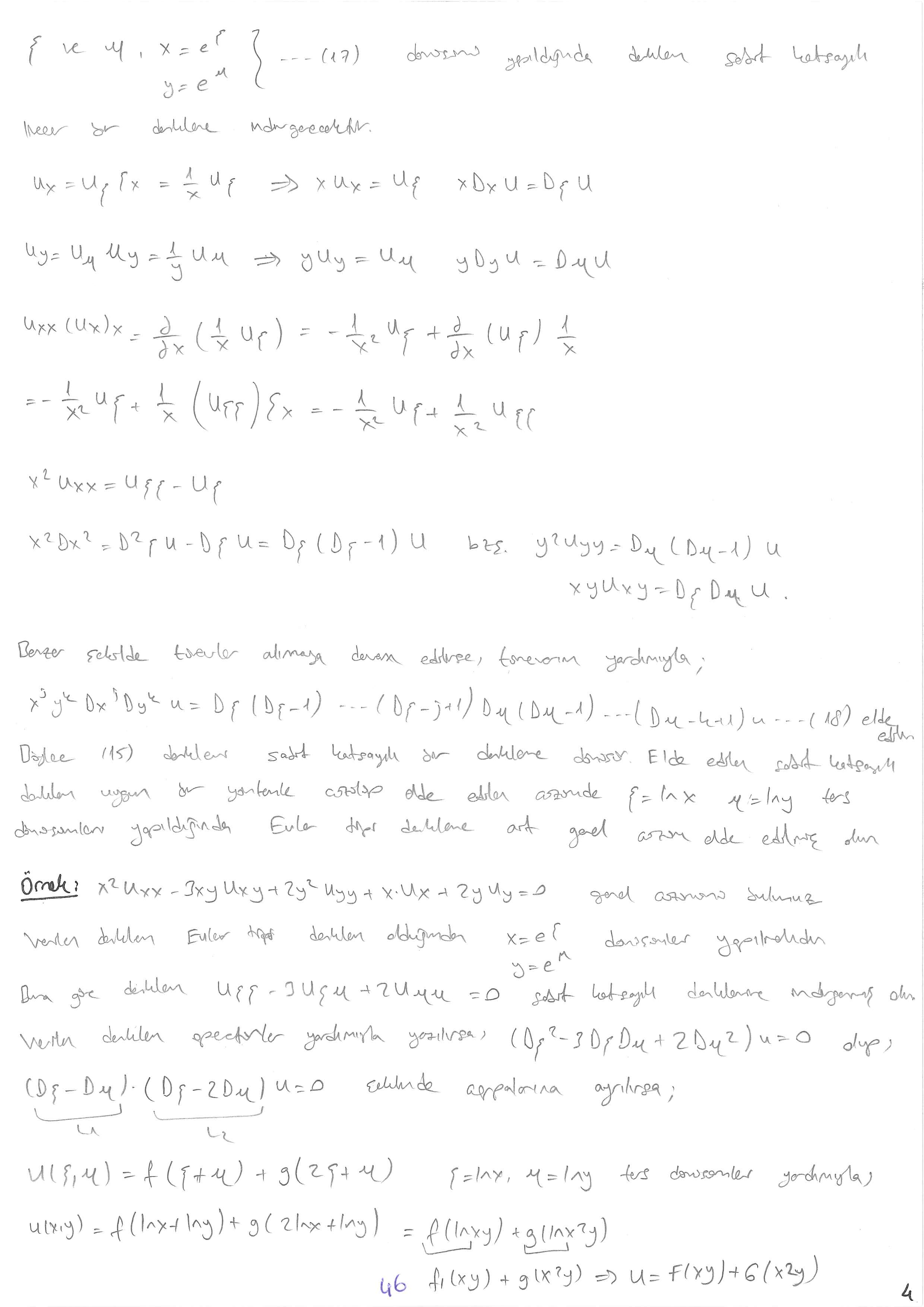 Kısmi Türevli Diferansiyel Denklemler - 046
