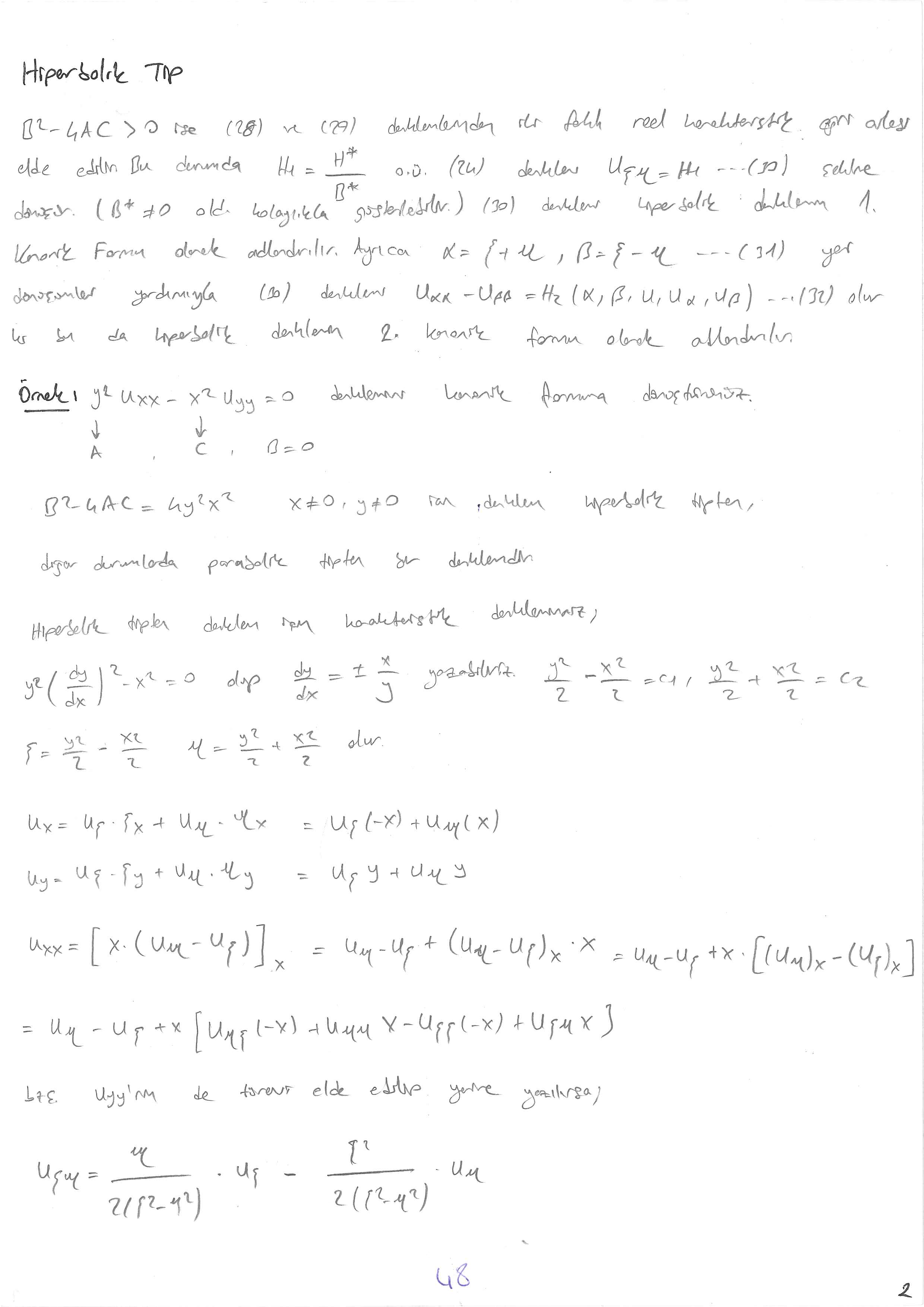 Kısmi Türevli Diferansiyel Denklemler - 048
