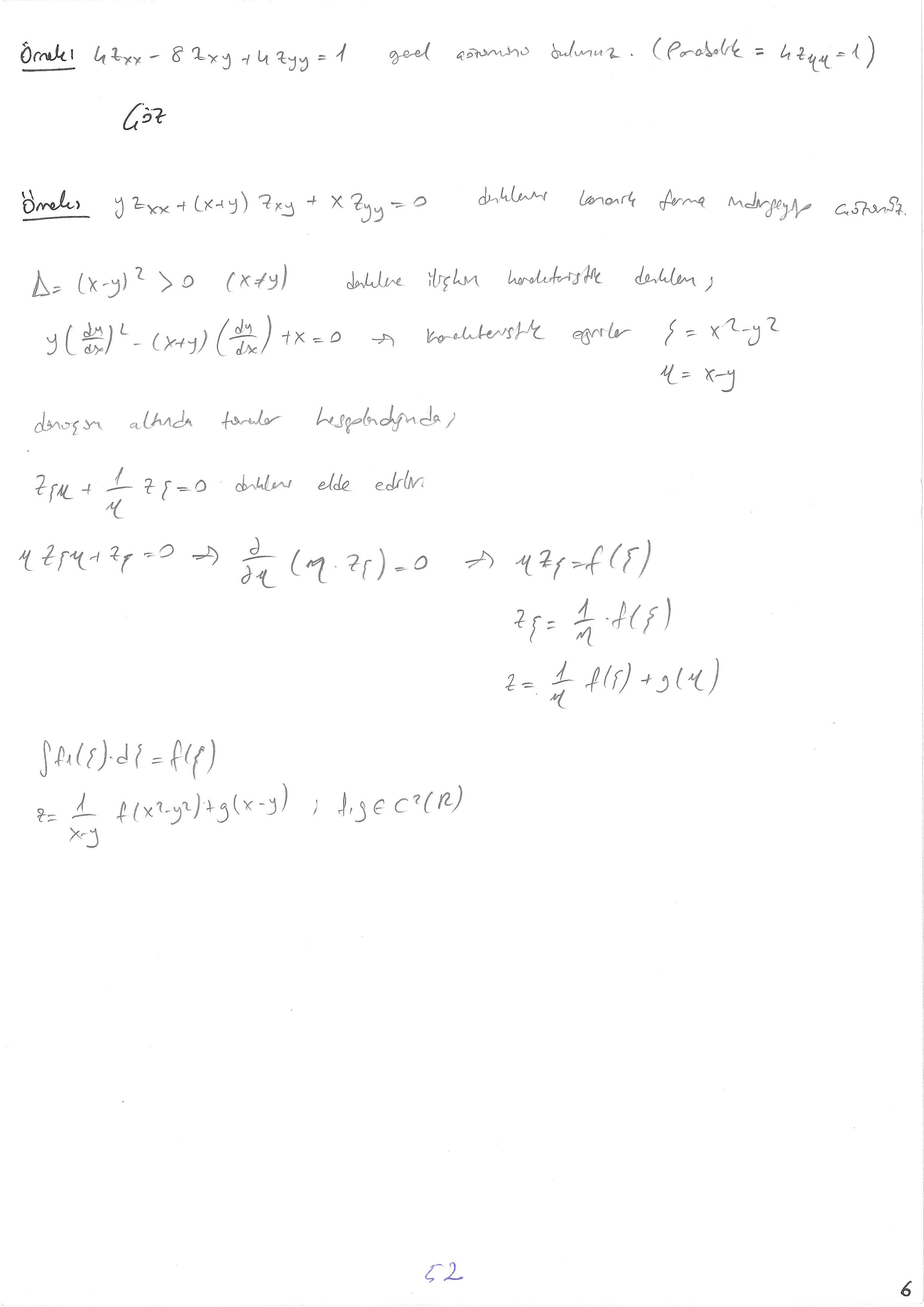 Kısmi Türevli Diferansiyel Denklemler - 052